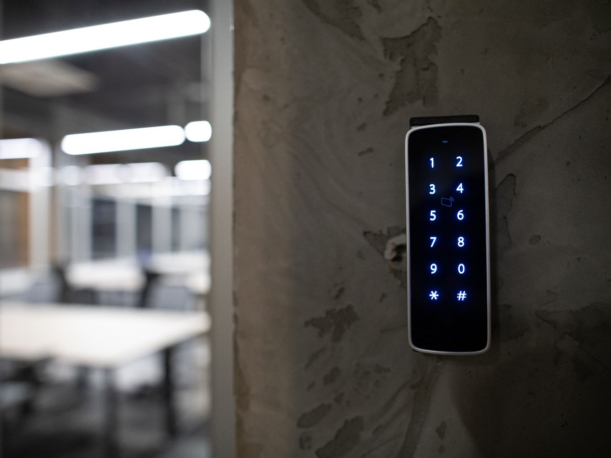 A commercial access control system installed by Taz Alarme in an office in Mirabel.