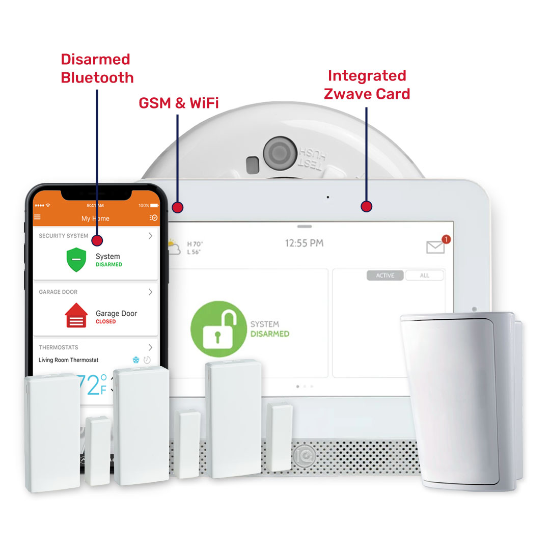 Iq 5 hub alarm system package - connected security solution by taz alarme